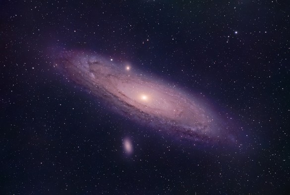 Amateur astronomy photo showing the Andromeda Galaxy M31