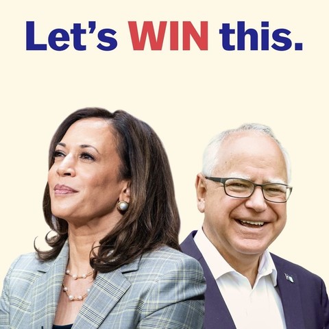 Two people (a mixed race woman and an older looking white man) are shown smiling against a beige background with the text 