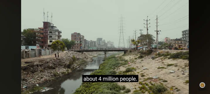 The city of Dhaka has over 5,000 slums inhabited by nearly 4 million people 