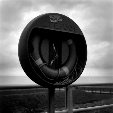 A lifebuoy on Brighton's seafront.