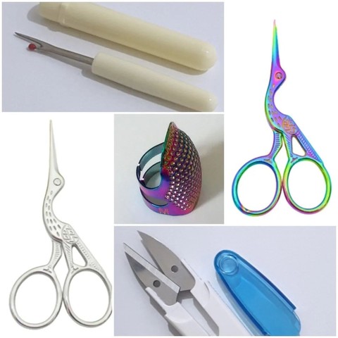 thread snips, stitch rippers, classic stork embroidery scissors and thimbles, in stock at both Sequin World and Bead Monster

visit our 'Sequin Accessories' page on sequinworld.co.uk or our 'Tools and Accessories' page on beadmonster.co.uk. 

tap the linktree in our profile then select Sequin World or Bead Monster, menu pages as above ~ our prices include UK Postage and Packing with a low minimum order