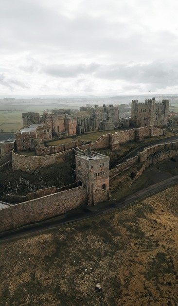 Bamburgh castle in the uk