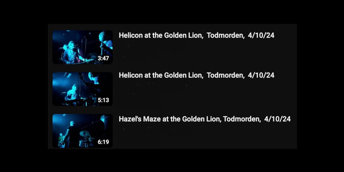 Helicon and Hazel's Maze at the Golden Lion Todmorden