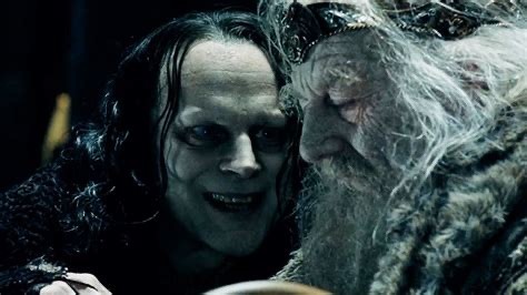 gríma wormtongue smiling deviously at théoden