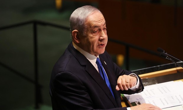 Imagen de archivo del primer ministro israelí, Benjamin Netanyahu, en la ONU. (Spencer Platt/Getty Images)