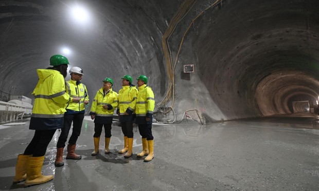 Visita institucional a las obras del túnel base de Brenner en el lado austríaco. (Angelika Warmuth)