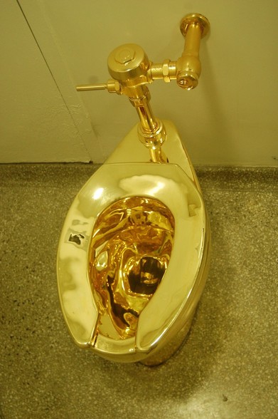 gold toilet