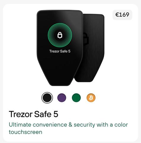 Trezor hardware self-custody wallet