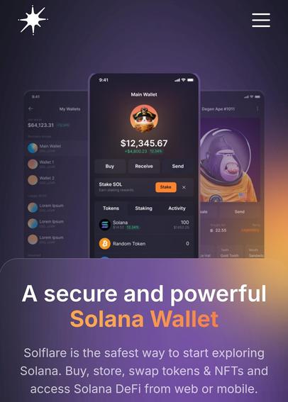 Solflare website