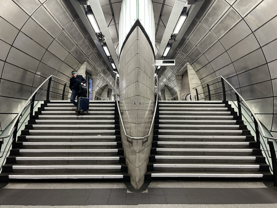 Stairs in underground station