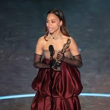 Emilia Perez star Zoe Saldana delivers her Best Supporting Actress acceptance speech.