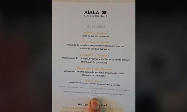 La publicación de @rekadista sobre la escuela de cocina de Arguiñano. (TIKTOK / @rekadista)