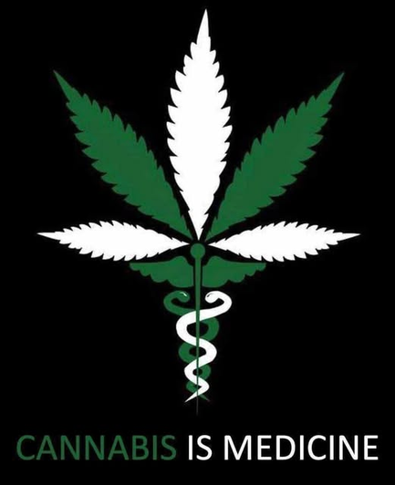 Cannabis Is Medicine

Image if a cannabis leaf sprouting from the top of The Caduceus (a symbol of Hermes of a staff with two snakes and wings, and not The Rod of Asclepius is a symbol of medicine, representing a staff or rod entwined by a single snake)