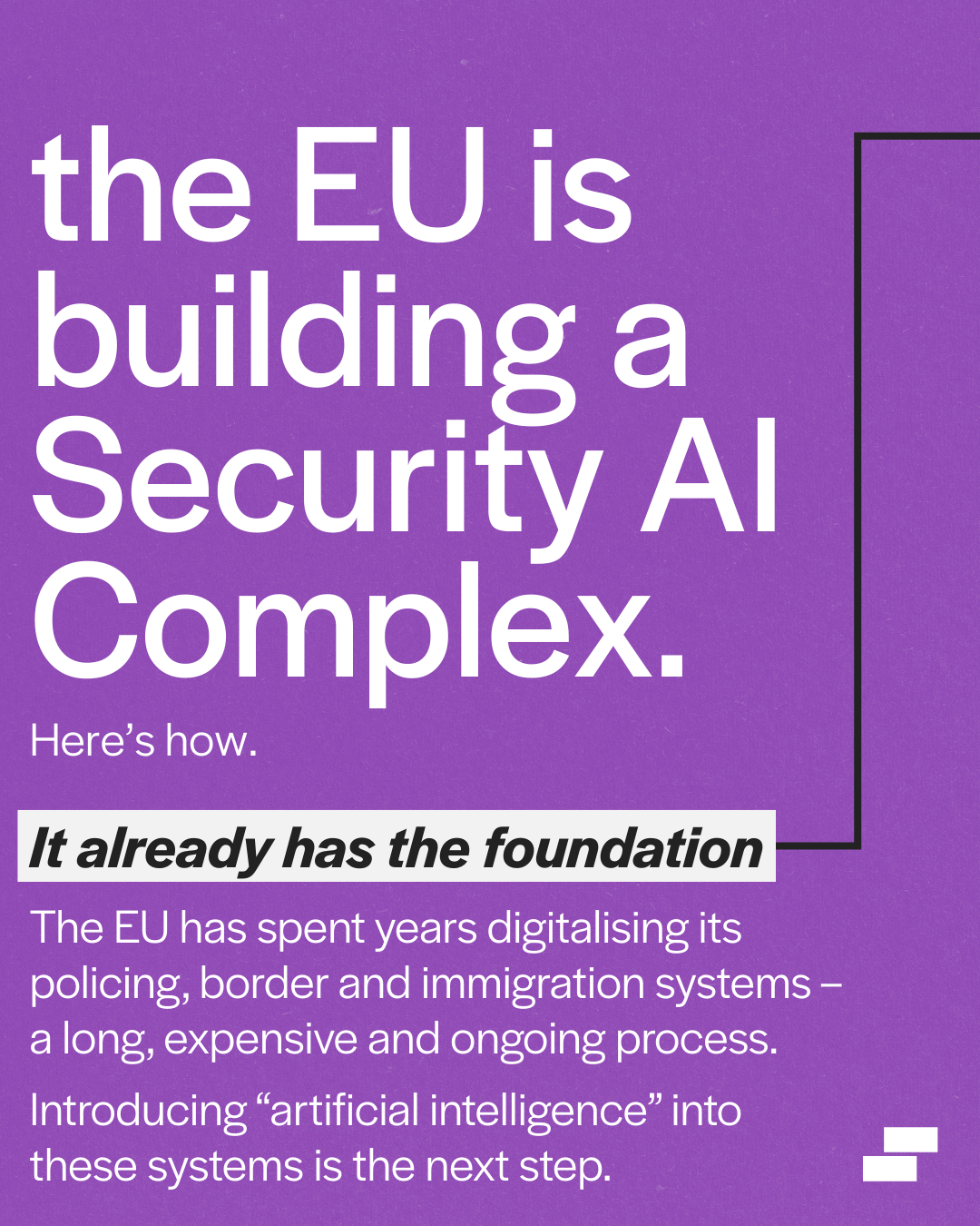 Big white text on a puple textured background that says