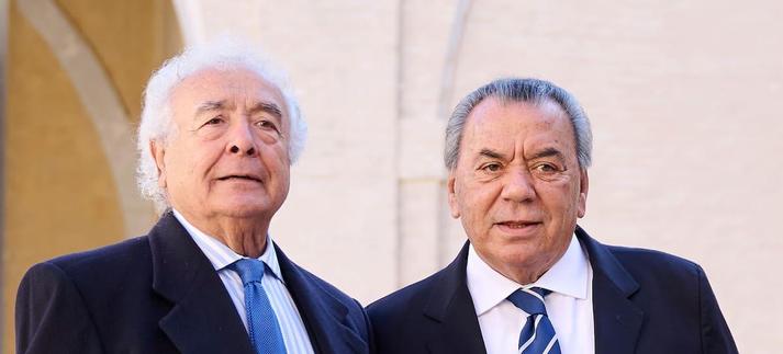 Antonio Romero Monge y Rafael Ruiz Perdigones, aka Los del Rio en un evento en Sevilla, noviembre de 2024. / Carlos Alvarez