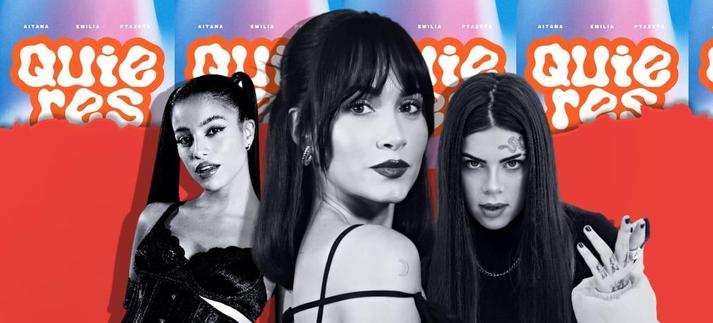 Trío de ases: Emilia, Aitana y Ptazeta.(Collage: Miguel Ángel Bargueño. Fotos: Getty Images e imágenes promocionales.)