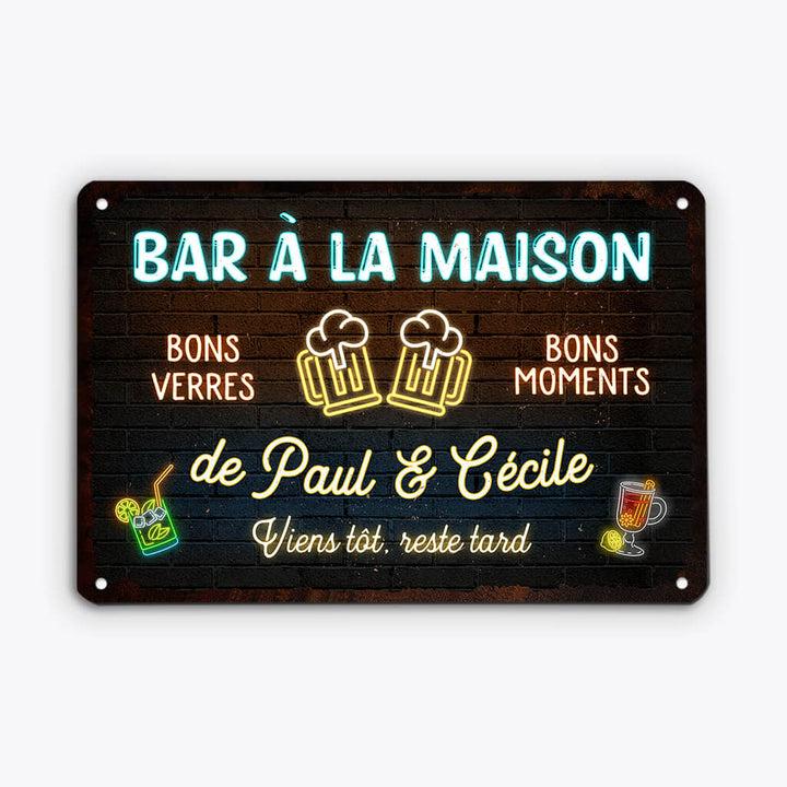Plaque métal vintage personnalisée – Bons verres, bons moments