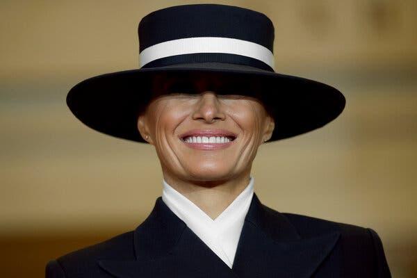 melania trump looking like the hat man