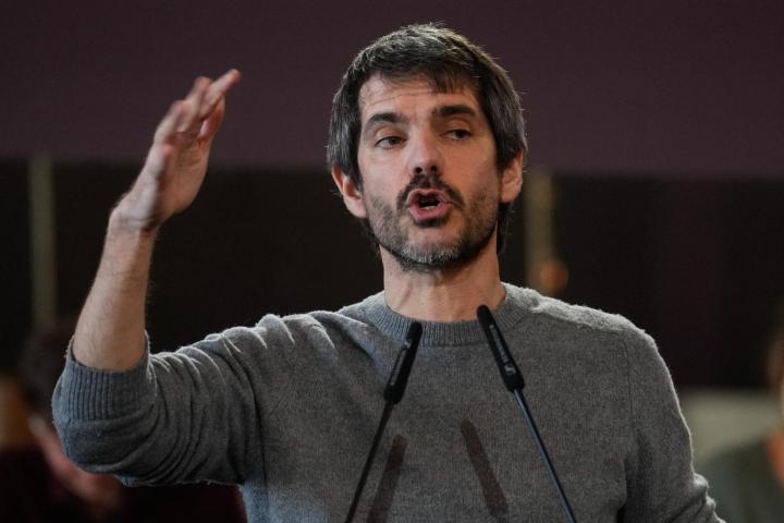El ministro de Cultura, Ernest Urtasun, durante la presentación de la nueva coalición (EFE)