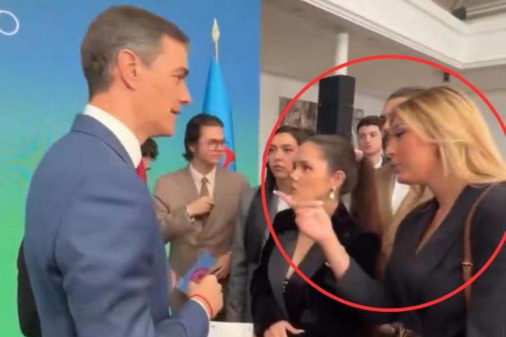 Señala algo que llevaba Pedro Sánchez durante un acto en La Moncloa. (X)