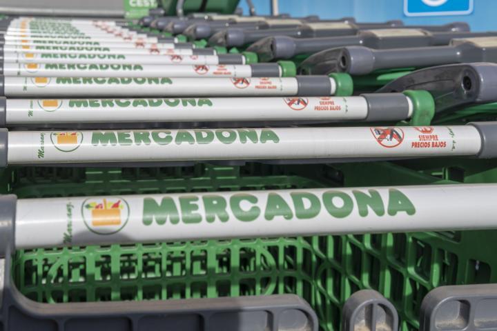 Carritos de la compra en Mercadona. (Getty Images)