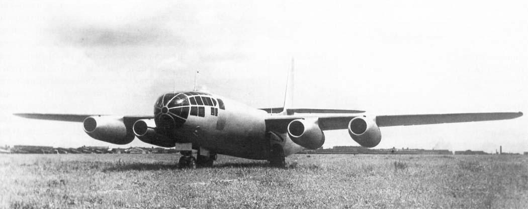 The Ilyushin Il-22 was the first Soviet jet-engined bomber to fly on 24 July 1947. Powered by four Lyulka TR-1 turbojets, it was under powered, as the engines only produced 80% of their planned thrust. As a result, the Il-22 was unable to meet its design criteria and further development was cancelled on 22 September 1947.