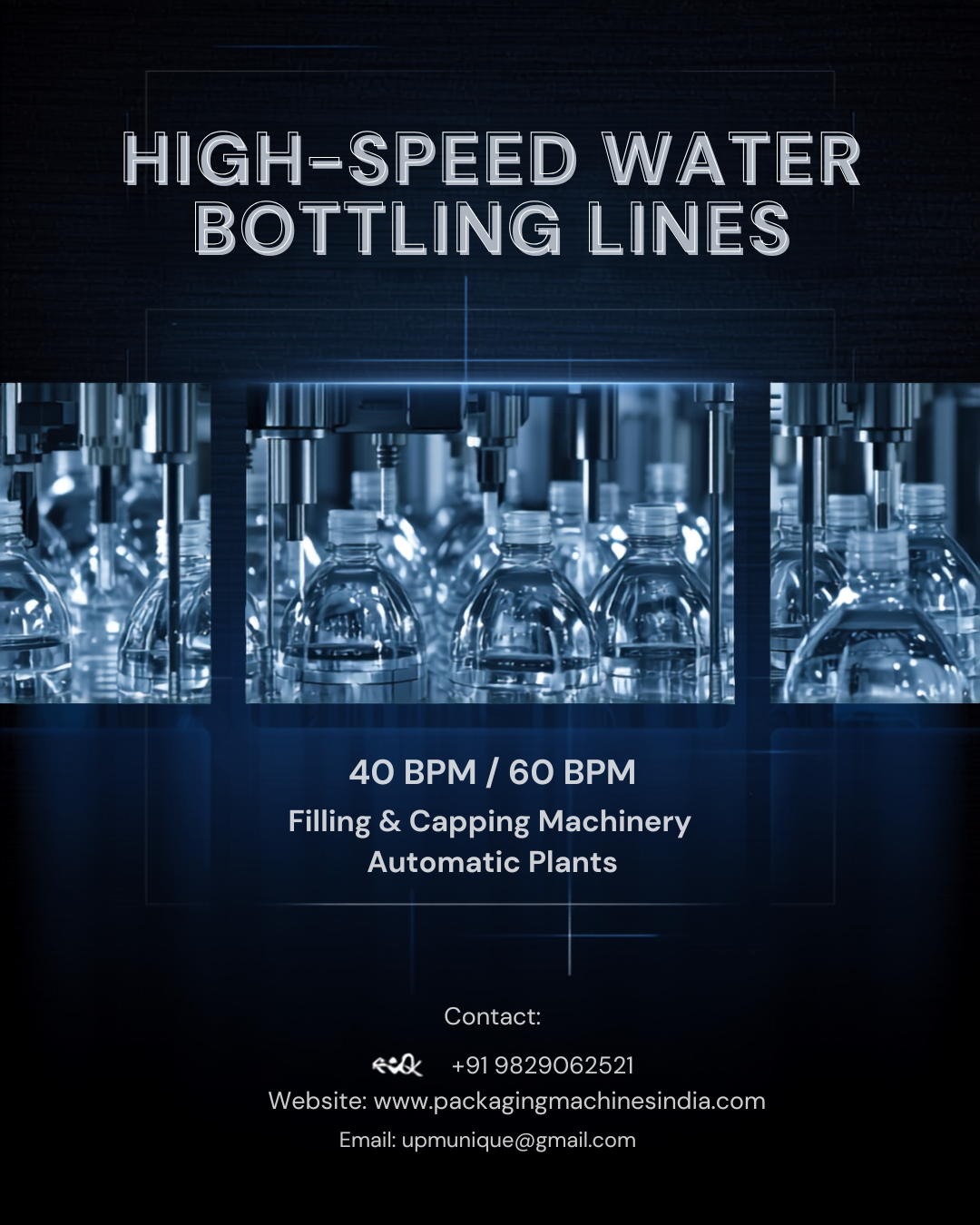 60 BPM Water Bottling Plant
Automatic Water Filling Machine
Mineral Water Manufacturing Plant
PET Bottle Filling Line
Complete Water Plant Project