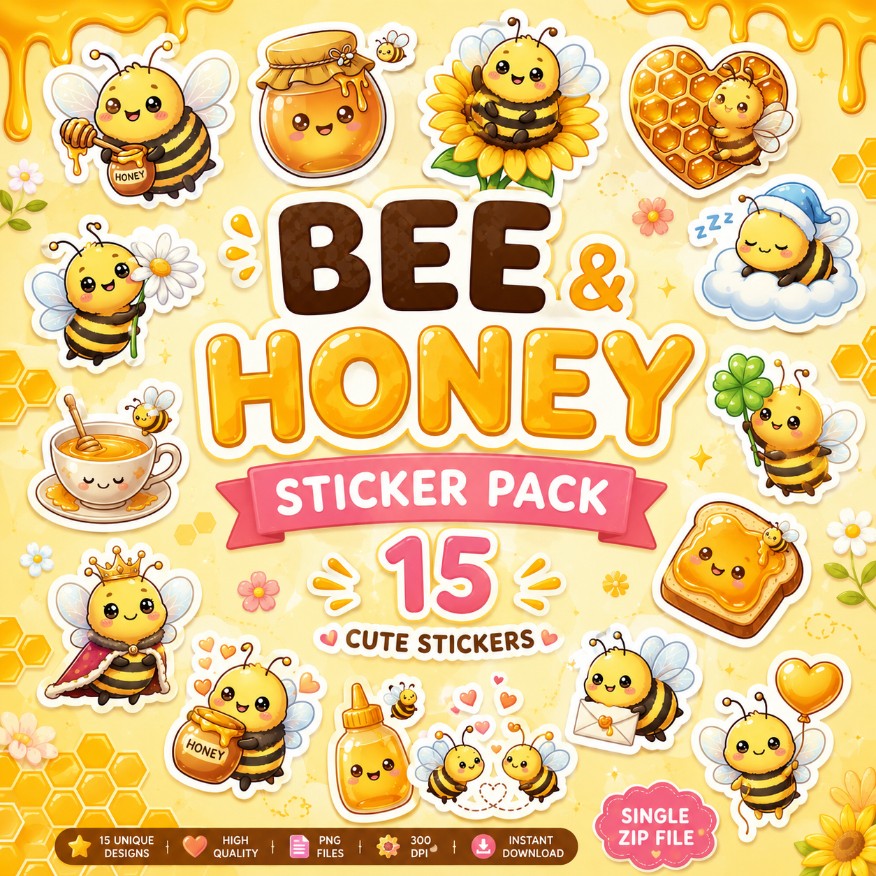 Bee& Honey Sticker pack