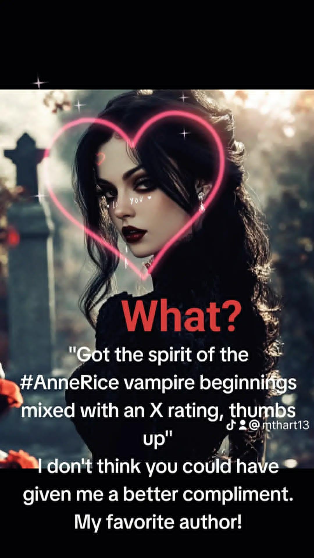 "Got the spirit of the #AnneRice vampire beginnings mixed with an X rating, thumbs up"
I don't think you could have given me a better compliment. My favorite author!
https://www.amazon.com/dp/B08P7LXHFZ
#ホラー #吸血鬼

#horror #vampire