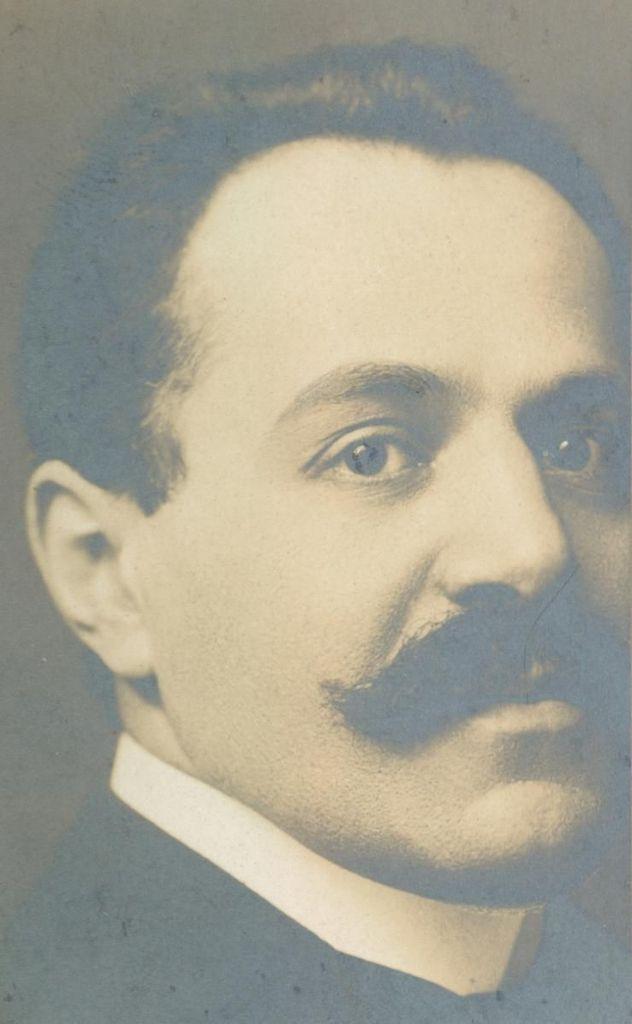 Vintage portrait of a man with a mustache,