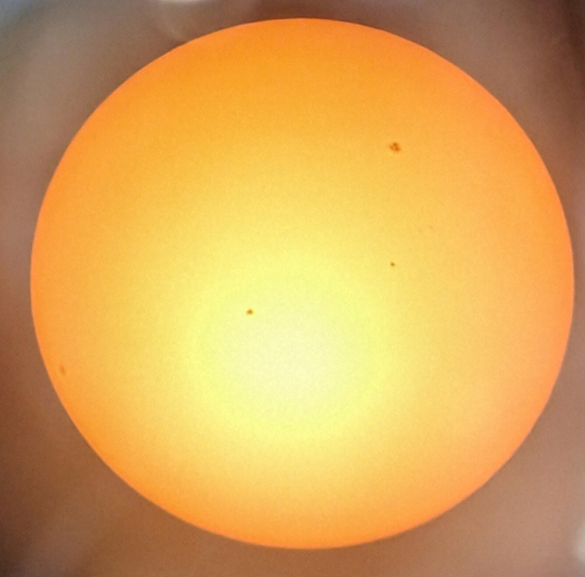 Orange Sun, with few sunspots