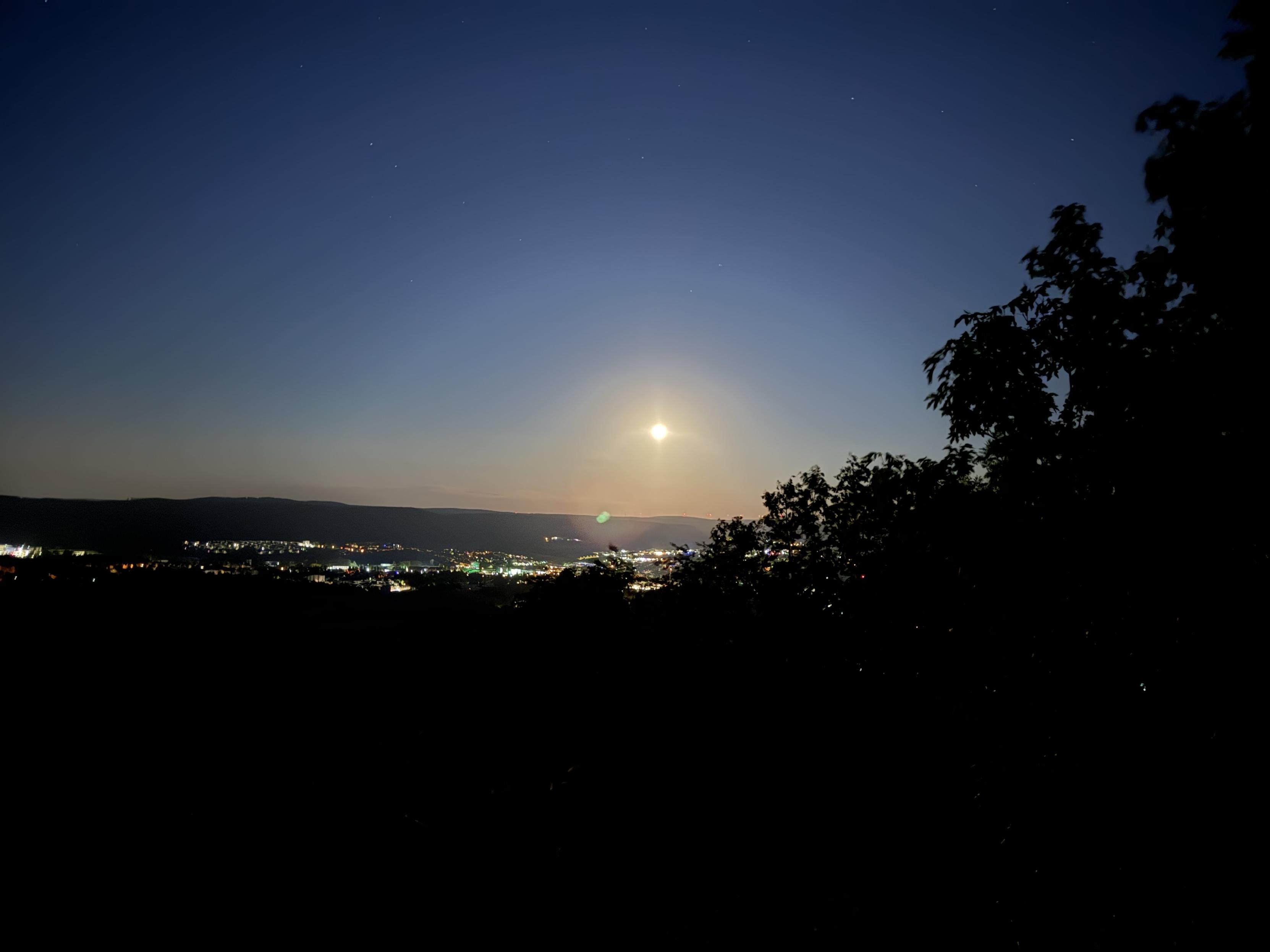 The moon was so bright, it could also have been a second (and smaller) sun.