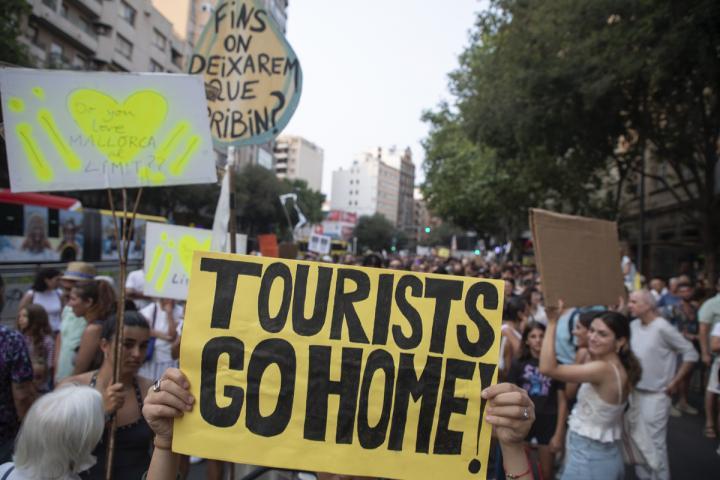 Protesta contra el turismo masivo en Mallorca, el 26 de julio de 2026 (Clara Margais / picture alliance vía Getty Images)