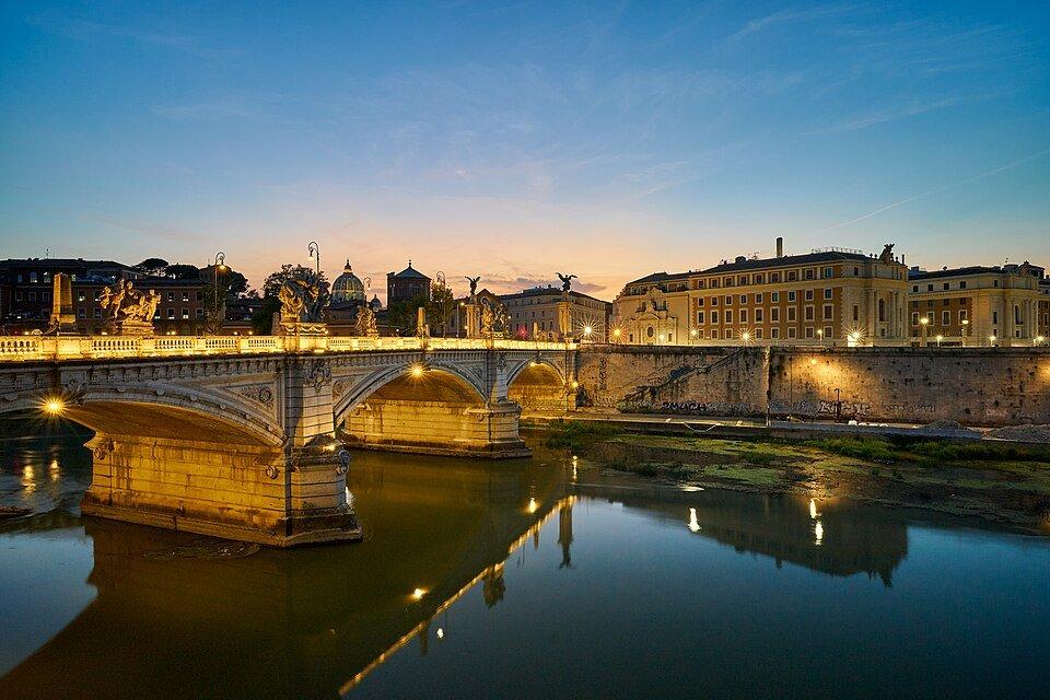 Ponte Vittorio Emanuele II (bridge) in Rome, Italy by Anil Öztas