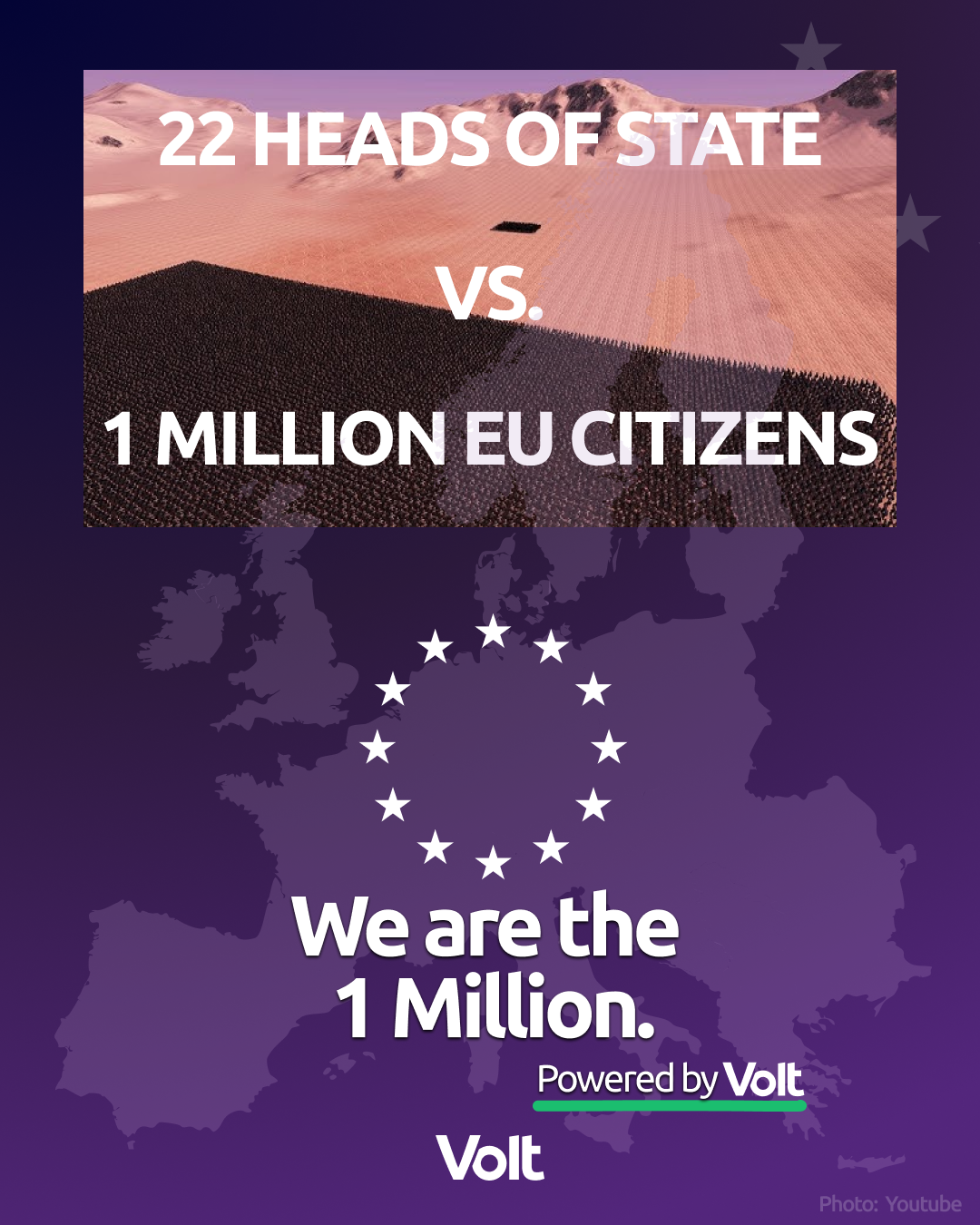 22 heads of state vs 1 million EU citizens. It's on!
