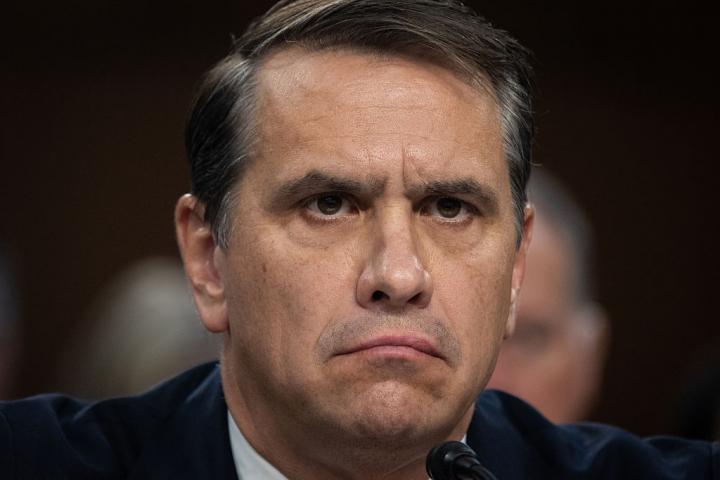 El fiscal general Todd Blanche, cuando era interino, durante su comparecencia ante el Comité Judicial del Senado para se confirmado, el 15 de julio de 2026, en Washington. (Nathan Posner / Anadolu via Getty Images)