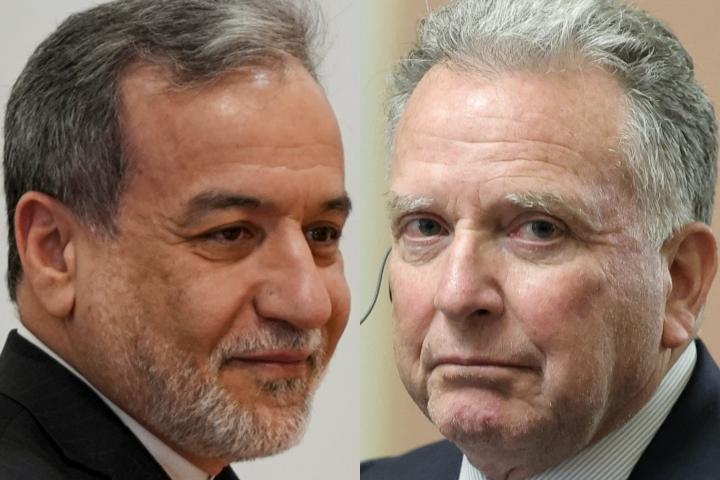Abbas Araghchi, ministro de Exteriores de Irán, y Steve Witkoff, negociador de EEUU, en sendas imágenes de archivo. (Getty Images)