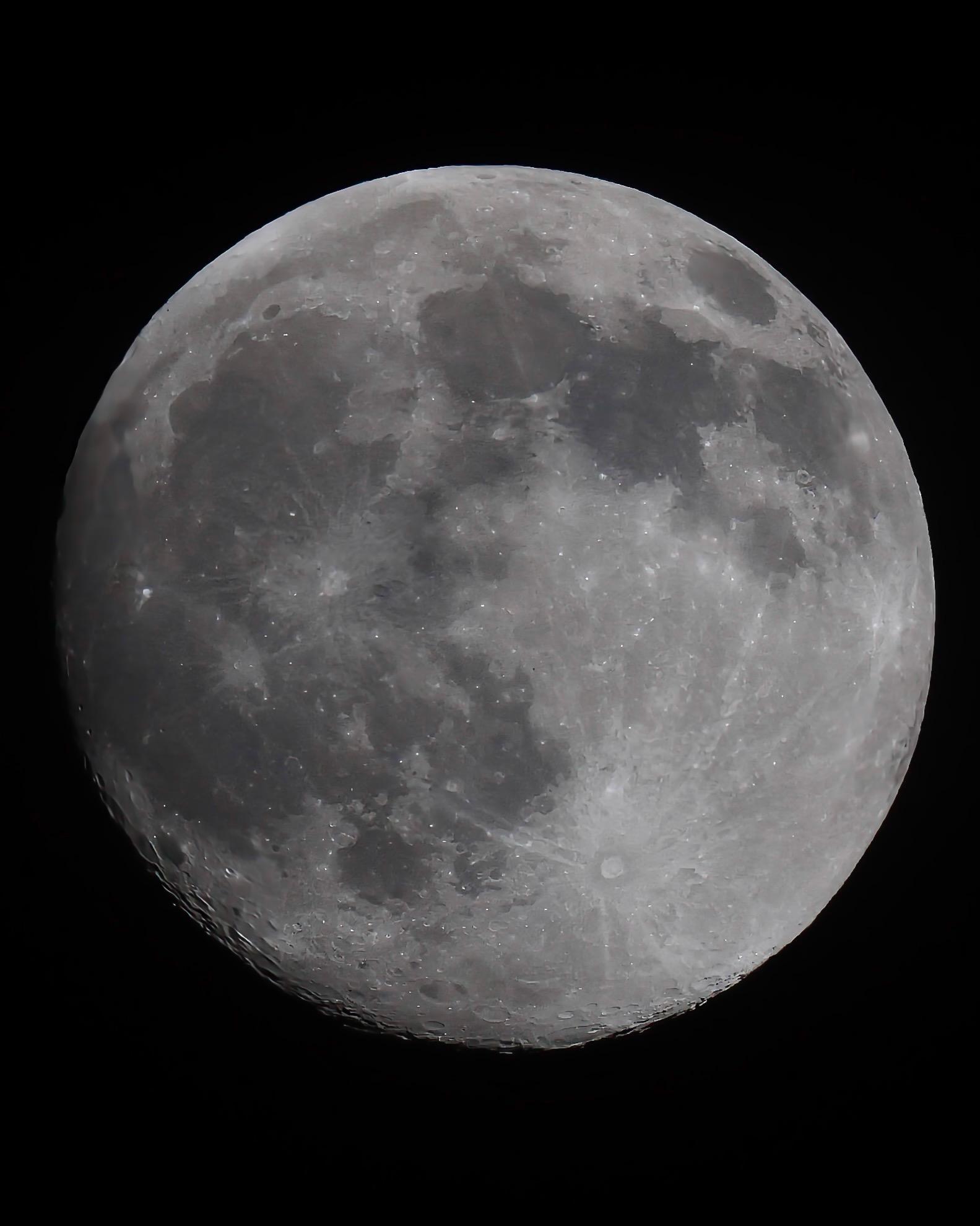 Almost full moon over Trumbull, CT on Saturfay, October 24, 2026. Tomorrow will be the Full Moon a.k.a. the Hunters Moon.