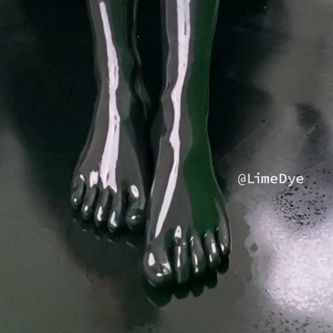Just a close-up on my feet in black latex toe socks, as I wiggle them around in various ways.