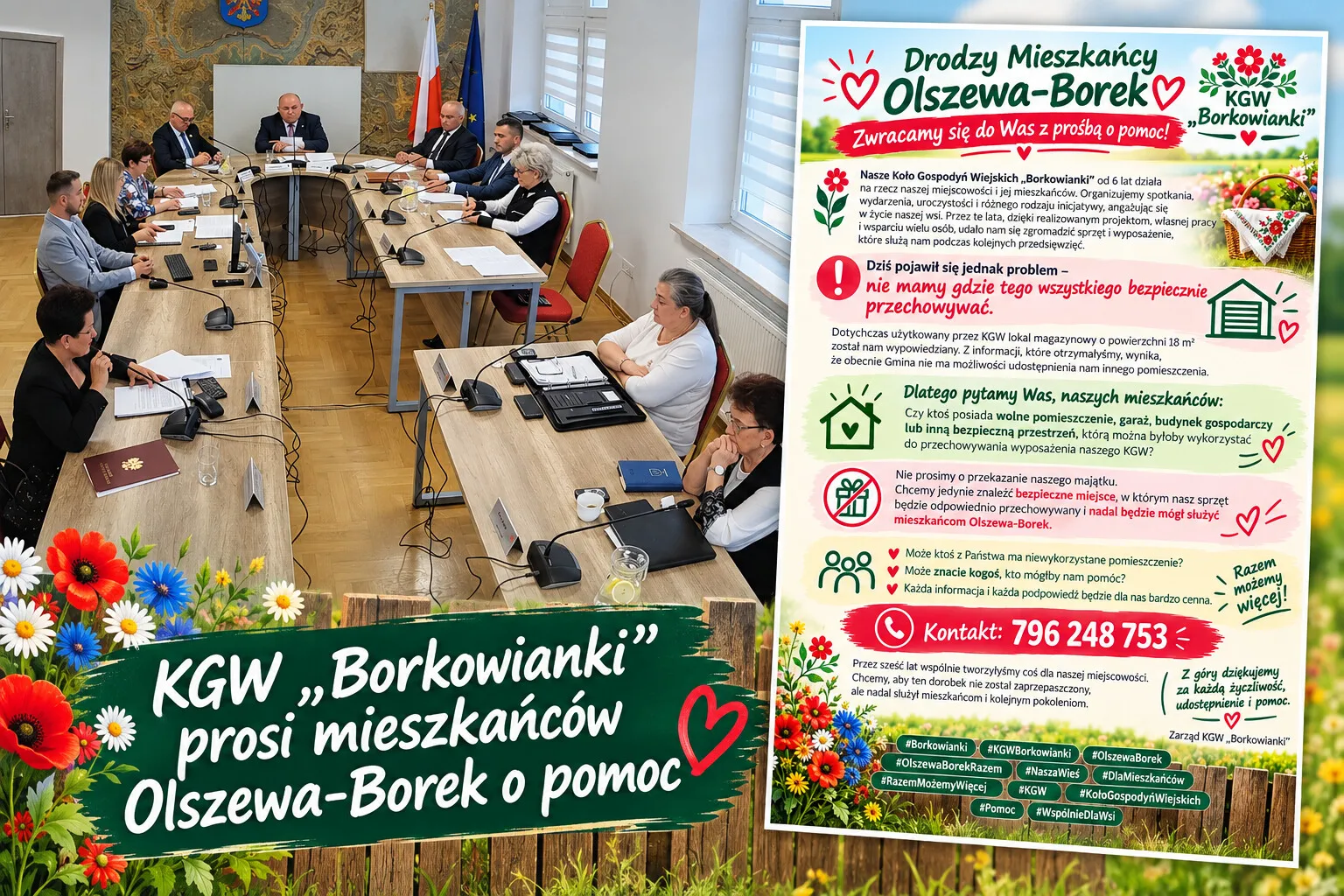 KGW „Borkowianki” zostało bez magazynu. Sprawa wywołała dyskusję na sesji. Koło chce podziału sołectwa na trzy!