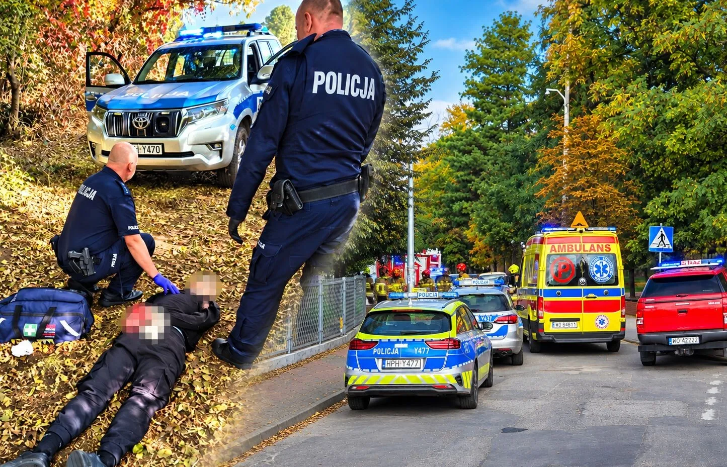 Atak nożownika w ZSZ nr 4. Kilka osób poszkodowanych. Sprawca zatrzymany! (zdjęcia)