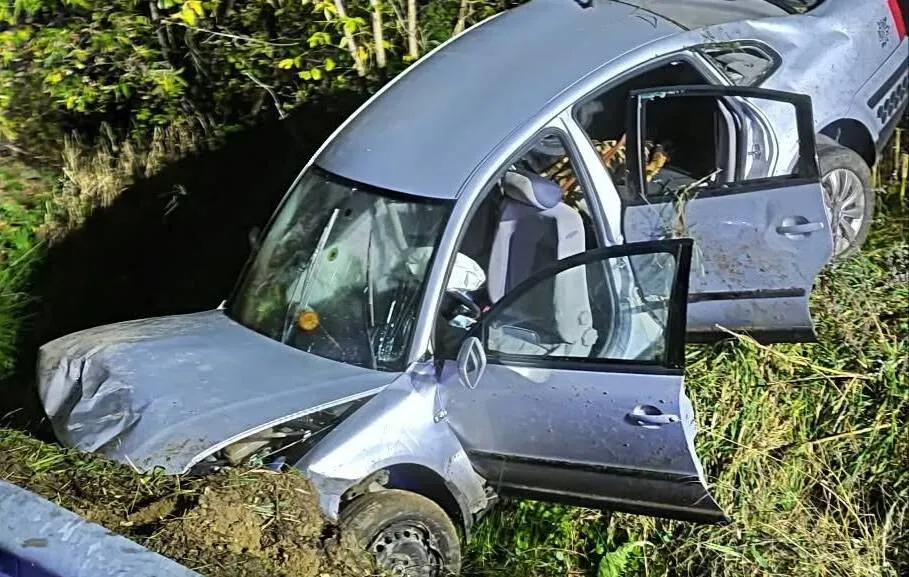 Wypadek na trasie Kadzidło-Jeglijowiec (zdjęcia)