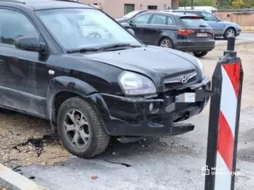 Kolizja na ulicy Słonecznej. realizowane są tam prace drogowe (zdjęcia)