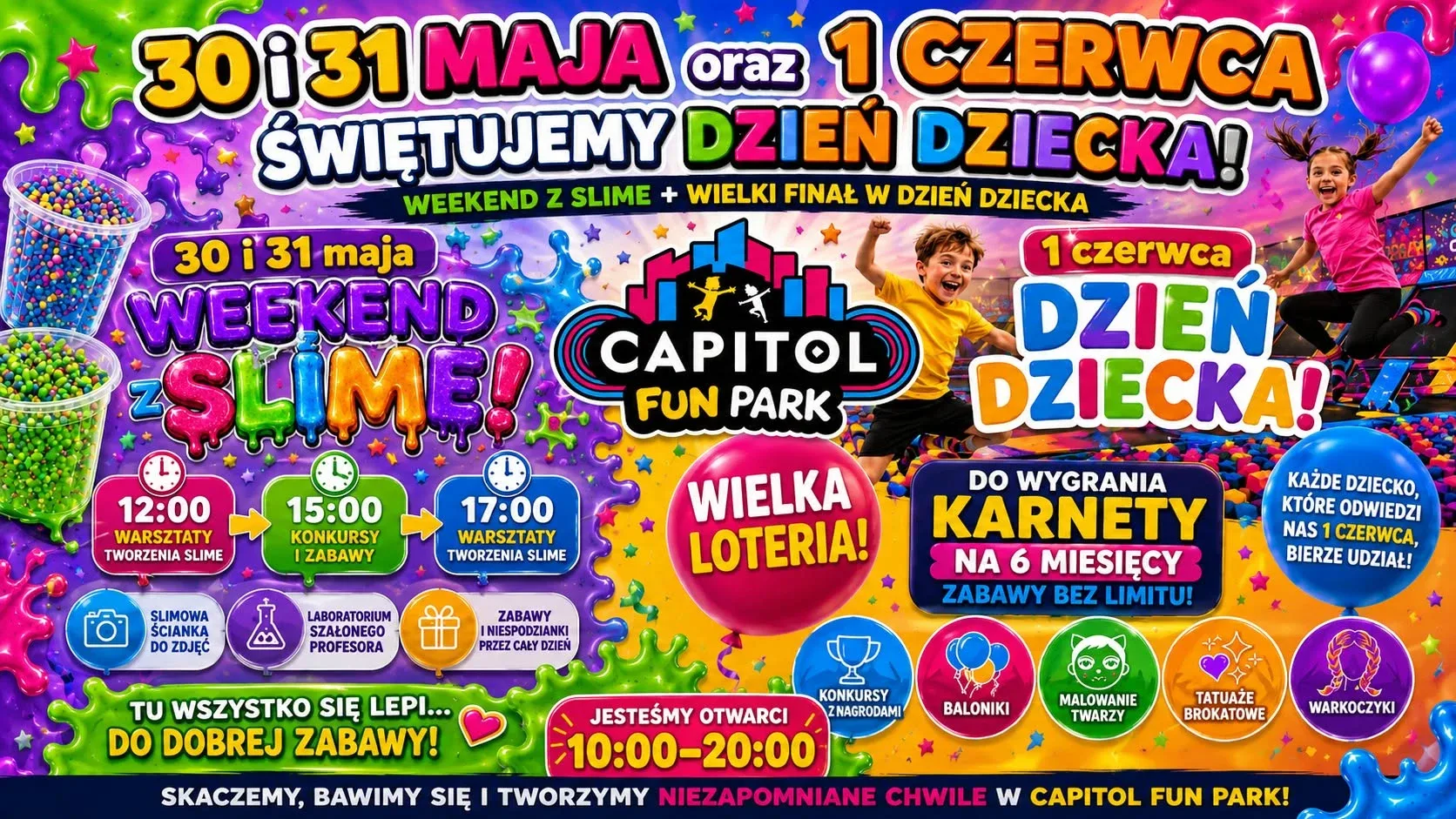 Capitol Fun Park w Sypniewie zaprasza na świętowanie Dnia Dziecka