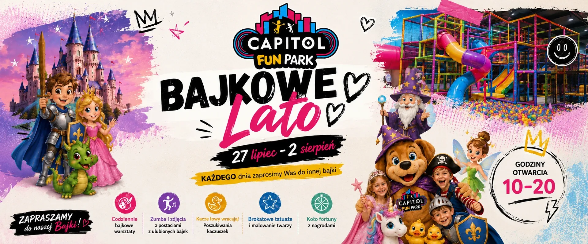 Każdego dnia inna przygoda. Capitol Fun Park zaprasza na Bajkowe Lato