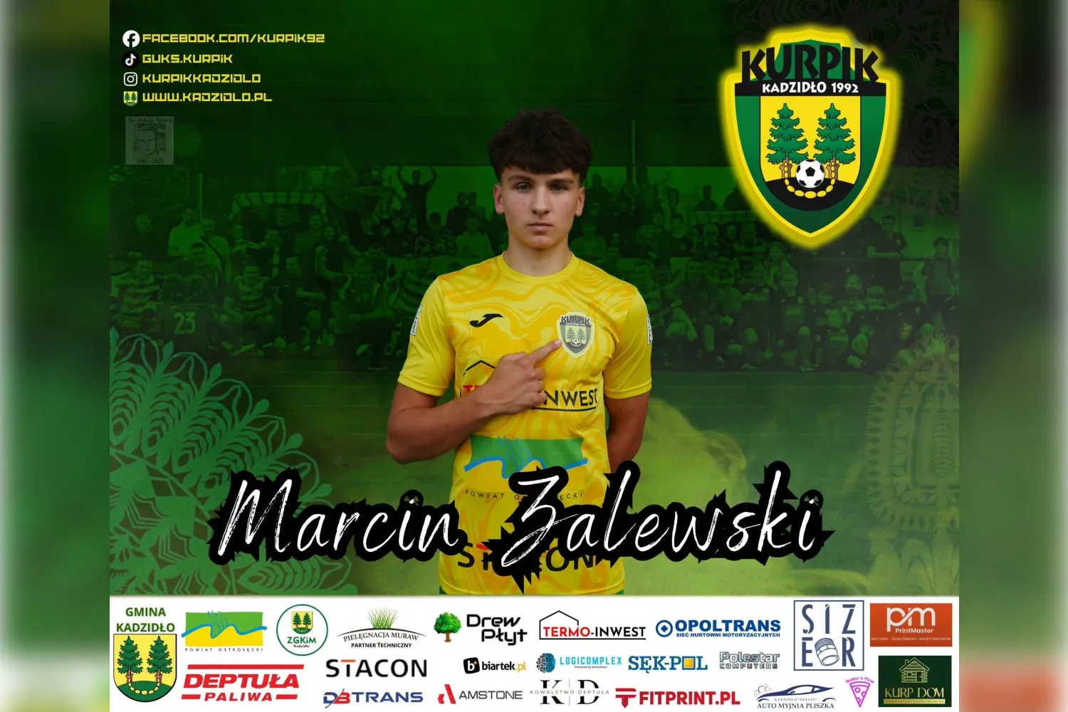 Marcin Zalewski czwartym transferem Kurpika. Pomocnik przechodzi z Narwi Ostrołęka