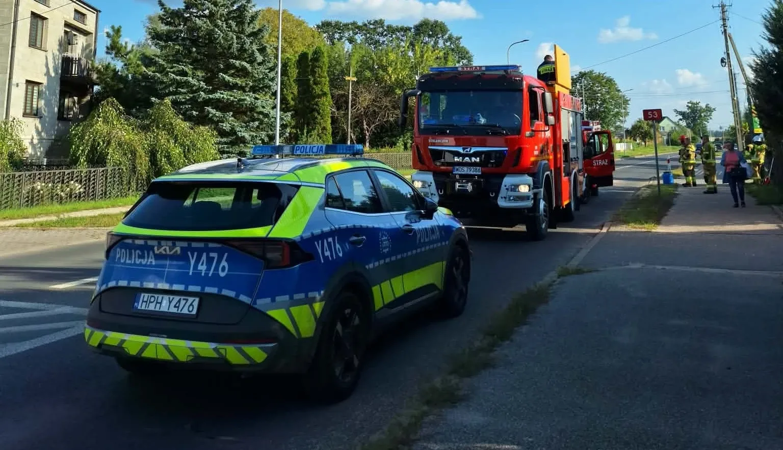 Zderzenie w Dylewie, na DK53