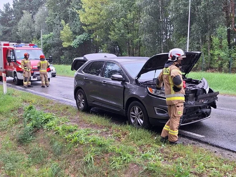 Wypadek na Trasie Mazurskiej w Kadzidle (zdjęcia)