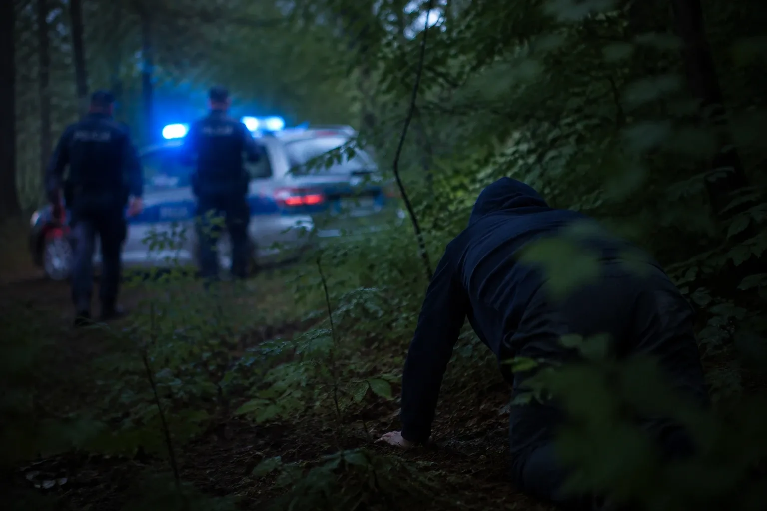 Zgłosiła zaginięcie partnera. "Ukrywał się w lesie przed policją, uciekając na czworakach"