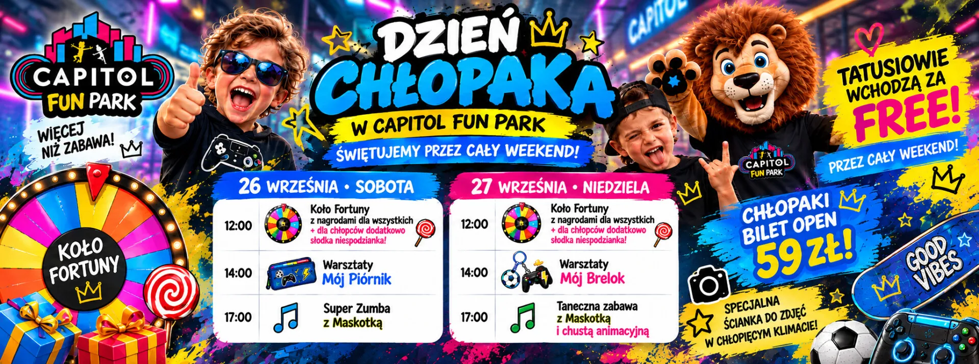 Dzień Chłopaka w Capitol Fun Park – świętujemy cały weekend!